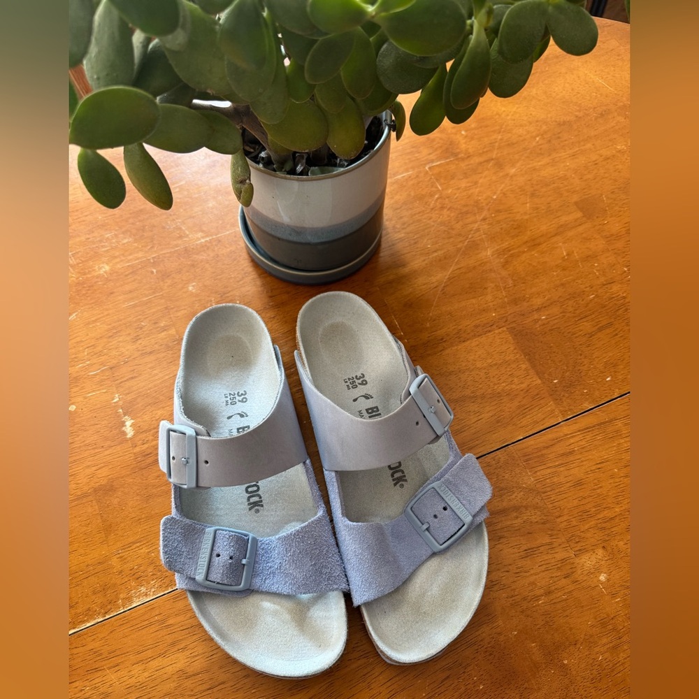 Arizona Split Dusty Blue Nubuck/Suede Leather Size 39 - Picture 10 of 11